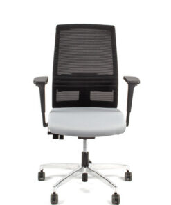 Alternative view of Linea Fabbrica Omnia 01 Zwart/Grijs Bureaustoel met 3D Armleuning + Aluminium Voet