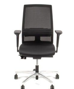 Alternative view of Linea Fabbrica Omnia 01 Zwart/Zwart Bureaustoel met 3D Armleuning + Aluminium Voet