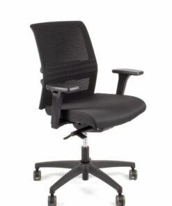 Alternative view of Linea Fabbrica Omnia 02 Zwart/Zwart Bureaustoel met 3D Armleuning