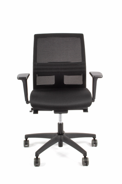 Linea Fabbrica Omnia 02 Zwart/Zwart Bureaustoel met 3D Armleuning - Image 3