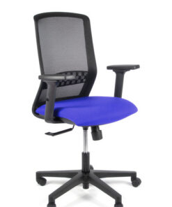 Alternative view of Linea Fabbrica Tekna 01 Zwart/Blauw Bureaustoel met 2D Armleuning