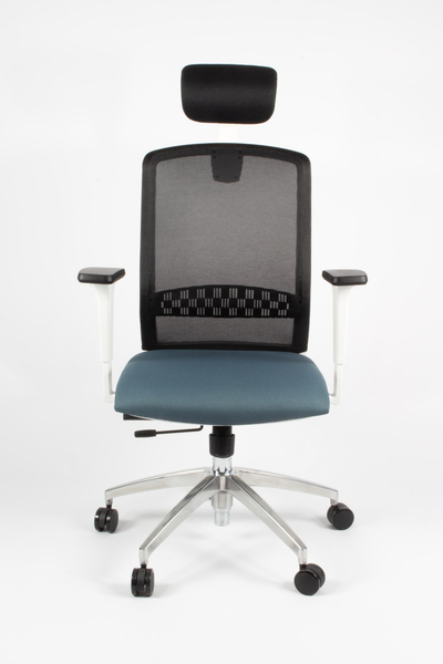 Linea Fabbrica Tekna White 01/PT Zwart/Antraciet Bureaustoel met 3D Armleuning + Hoofdsteun - Image 4