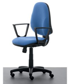 Linea Fabbrica Tiger 01 Blauw/Blauw Bureaustoel met Armleuning