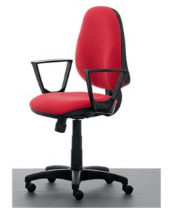 Linea Fabbrica Tiger 01 Rood/Rood Bureaustoel met Armleuning