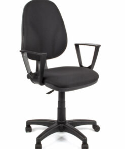 Alternative view of Linea Fabbrica Tiger 01 Zwart/Zwart Bureaustoel met Armleuning