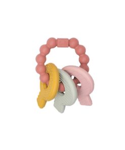 Little Dutch Bijtring Silicone Sleutelbos Roze
