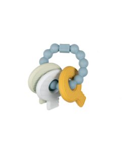 Alternative view of Little Dutch Bijtring Siliconen Sleutelbos Blauw