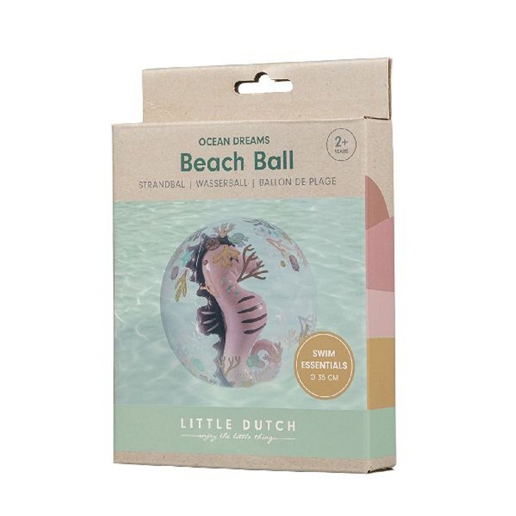 Little Dutch Ocean Dreams 3D Strandbal Zeepaardje 35 cm - Image 2