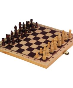 Alternative view of Longfield Schaak en Backgammon Houten Cassette 30x16x4 cm