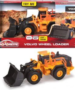 Majorette Grand Series Volvo Wiellader Constructie Metaal Licht en Geluid 21 cm Speelgoedvoertuig