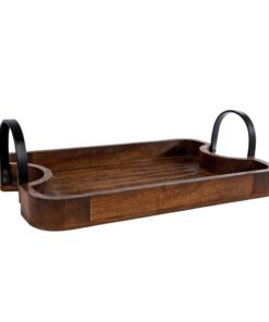 Mango Houten Dienblad 40x25x6.5 cm Bruin