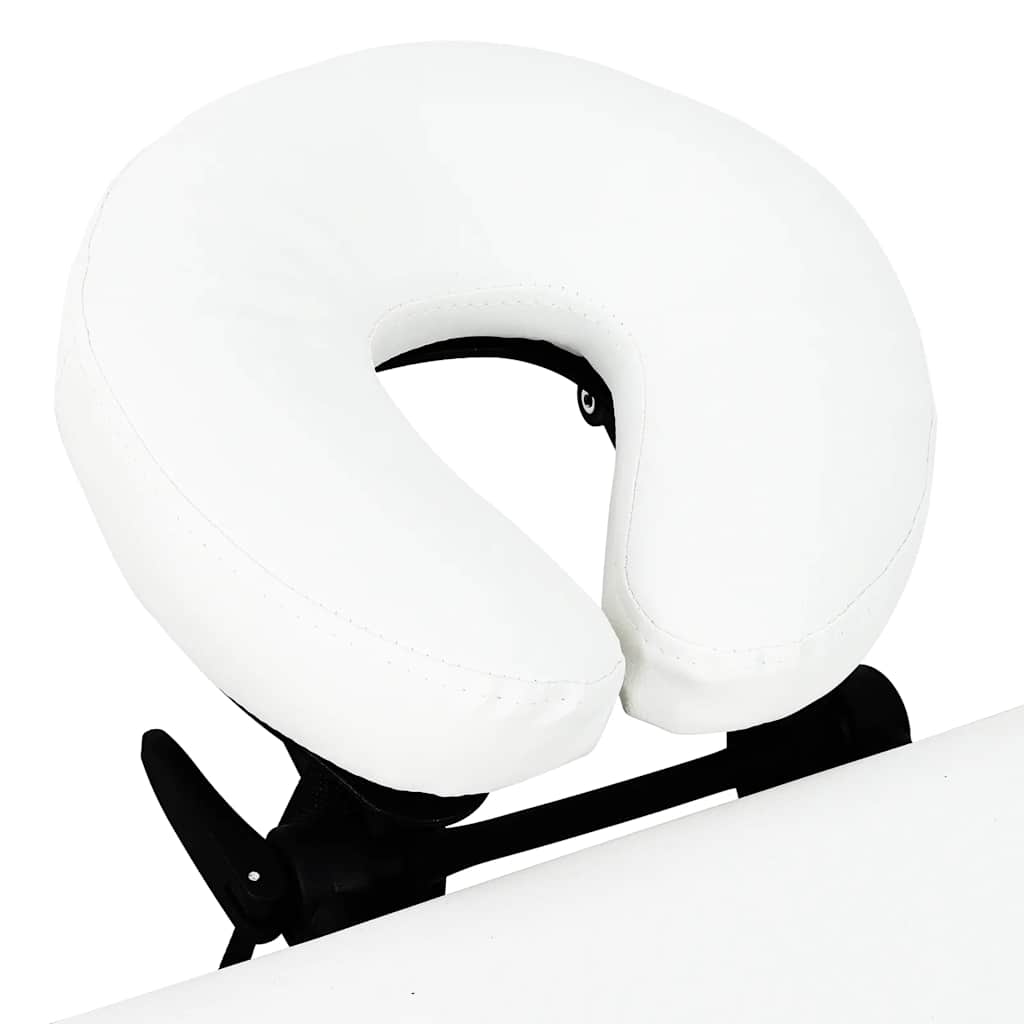 Massagetafel inklapbaar met aluminium frame (vier delen / crèmewit) - Image 5