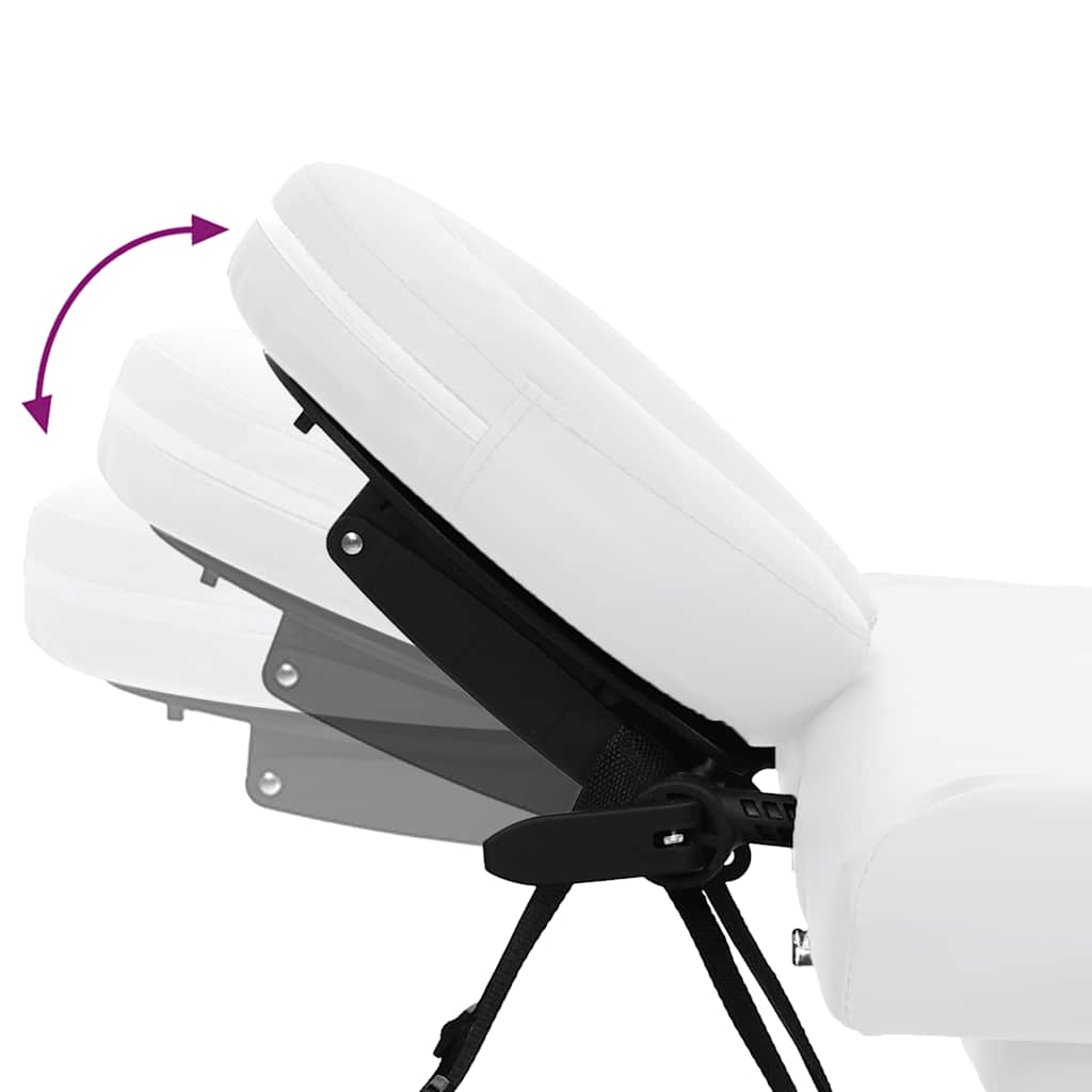 Massagetafel inklapbaar met aluminium frame (vier delen / crèmewit) - Image 7