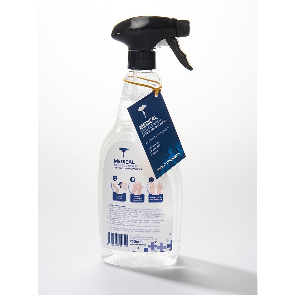 Medical Pro Cleaner Desinfecterende Handspray 750 ml Doos 10 Stuks - Image 5