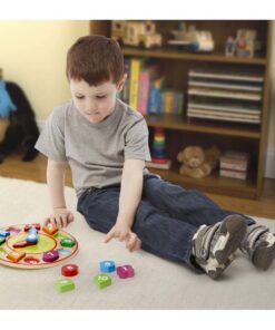 Alternative view of Melissa & Doug Houten Leerklok met 12 Houten Vormen