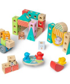 Alternative view of Melissa & Doug Blockables Stad Speelset 73-delig