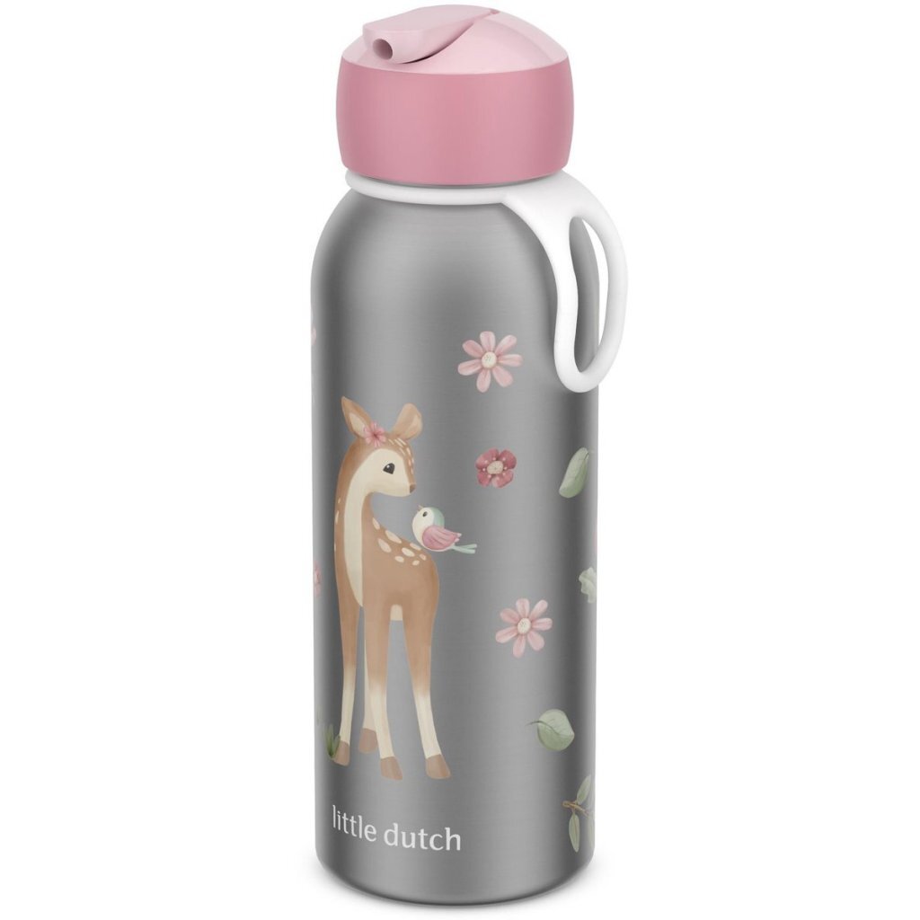 Mepal Little Dutch Fairy Garden Flip-Up Isoleerfles RVS/Roze - Image 2
