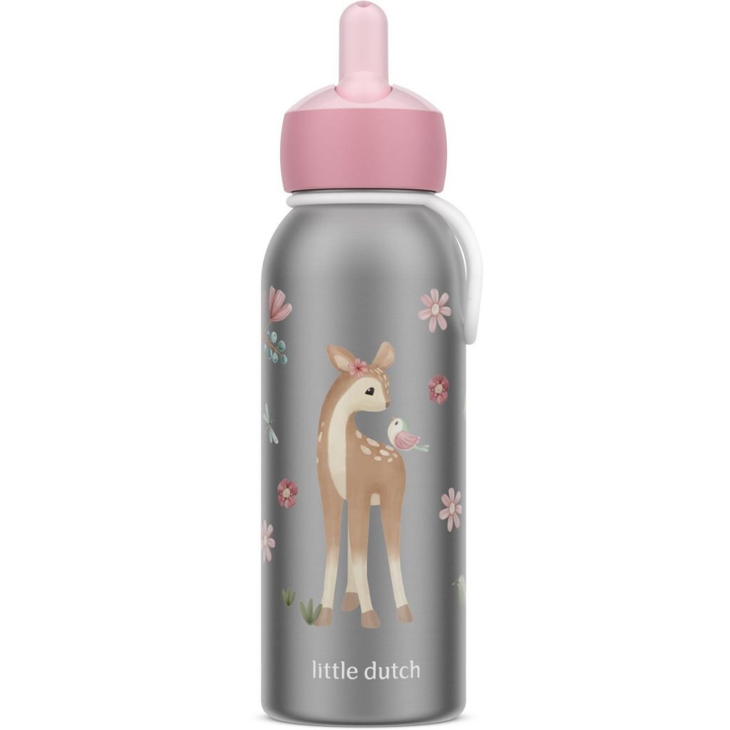 Mepal Little Dutch Fairy Garden Flip-Up Isoleerfles RVS/Roze - Image 3