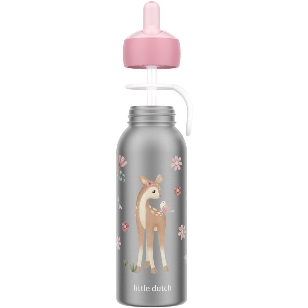 Mepal Little Dutch Fairy Garden Flip-Up Isoleerfles RVS/Roze - Image 4