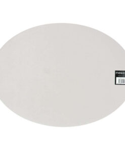 Mesapiu  Placemat Lederlook Light Grey Ovaal 45x33 Cm