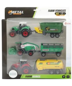 Metal Landbouw Voertuigen met Aanhanger 3 Stuks