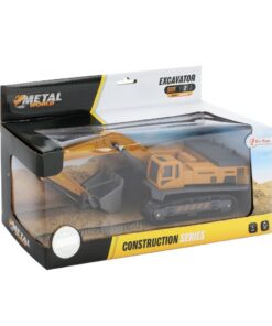 Metal World Graafmachine met Rupsbanden 1:55 Geel/Zwart