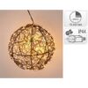 Metalen LED Bal 18 cm Zwart