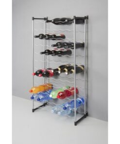 Alternative view of Metaltex Bardolino Flessenrek voor 72 Flessen 59x26x124 cm Zilver/Zwart