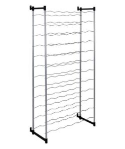 Metaltex Bardolino Flessenrek voor 72 Flessen 59x26x124 cm Zilver/Zwart