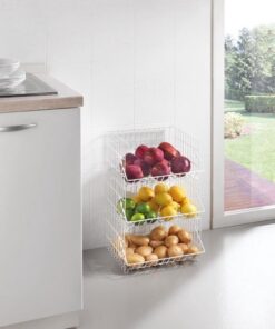 Alternative view of Metaltex Bernina Draadmand Stapelbaar 34x27x20 cm Wit