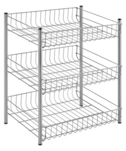 Metaltex Blikkenrek voor 60 Blikken 40x31x45 cm Zilver