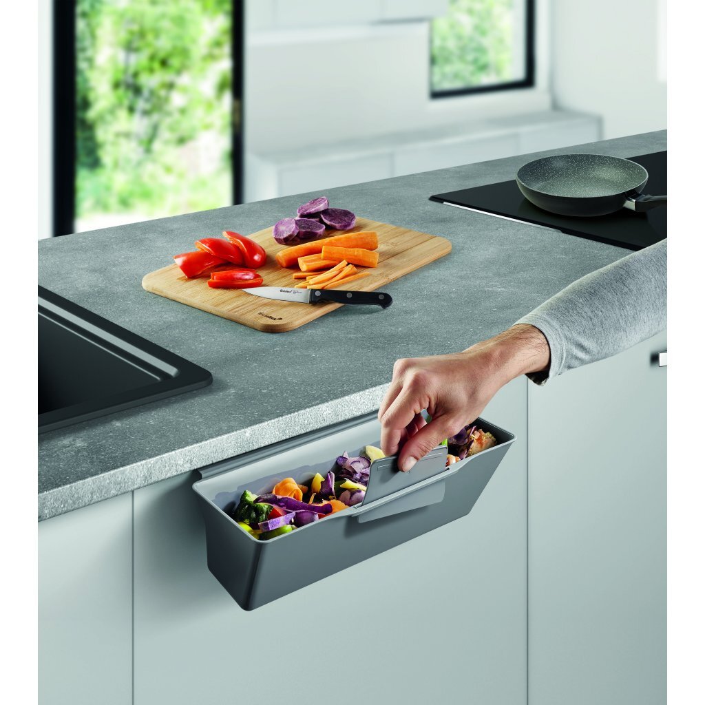 Metaltex Clean Tex Aanrechtafvalbak 35x16x13 cm Grijs - Image 2