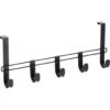 Metaltex Deurkapstok 5 Haken 38x6x15 cm Zwart