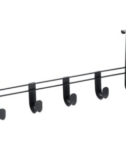 Metaltex Deurkapstok 5 Haken 38x6x15 cm Zwart