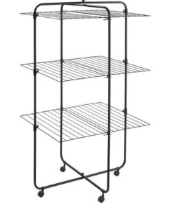 Metaltex Dijon Droogrek 3 Etage 33 m 64x72x123 cm Zwart