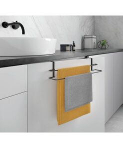 Alternative view of Metaltex Dubbele Handdoekhouder 38x10x9 cm Zwart