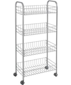 Metaltex Keuken/Badkamer Opbergtrolley Ascona 41x23x84 cm Wieltjes