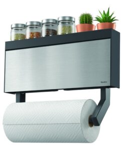 Metaltex Kitchen Helpers Tango Keukenrolhouder met Snijhulp 38x6x17 cm RVS/Grijs