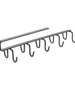 Metaltex Kopjesrek voor 10 Kopjes 6x6x25 cm Zwart