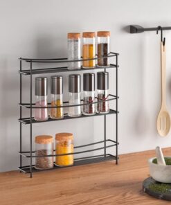 Alternative view of Metaltex Kumino Kruidenrek 3 Etages Mat Zwart/Metaal