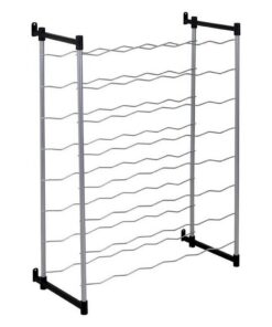 Metaltex Merlot Flessenrek voor 48 Flessen 59x26x85 cm Zilver/Zwart