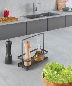 Alternative view of Metaltex Olie-Kruidenrek 23x11x18 cm Zwart/Metaal