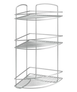 Metaltex Onda Badkamer-Hoekrek 3 Etages 22x22x53 cm Zilver