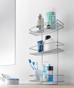 Alternative view of Metaltex Onda Badkamerrek 3 Etages 26x11x53 cm Zilver