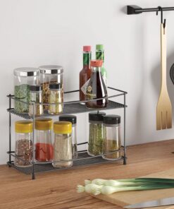 Alternative view of Metaltex Oregano Kruidenrek 2 Etages Mat Zwart/Metaal