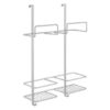 Metaltex Over The Door Space Saver Rek voor Schoonmaakspullen 30x46x12 cm Zilver