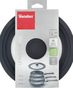 Alternative view of Metaltex Pannendeksel 16-20 cm Glas/Silicone/Zwart