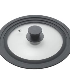 Metaltex Pannendeksel 16-20 cm Glas/Silicone/Zwart