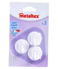 Metaltex Plakhaken 3 Stuks Wit