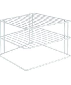 Metaltex Silos Space Bordenrek 2 Etages 25x25x19 cm Wit